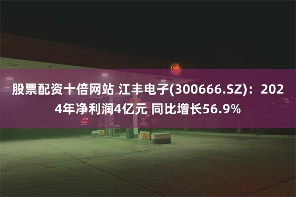 股票配资十倍网站 江丰电子(300666.SZ)：2024年净利润4亿元 同比增长56.9%