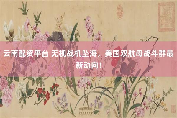 云南配资平台 无视战机坠海，美国双航母战斗群最新动向！