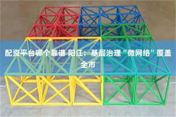 配资平台哪个靠谱 阳江：基层治理“微网络”覆盖全市