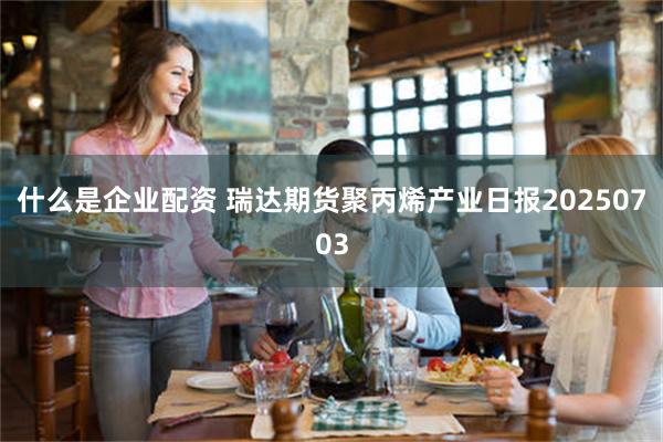 什么是企业配资 瑞达期货聚丙烯产业日报20250703