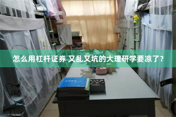 怎么用杠杆证券 又乱又坑的大理研学要凉了？